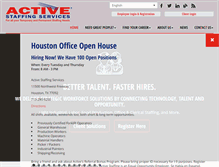 Tablet Screenshot of activestaffing.com